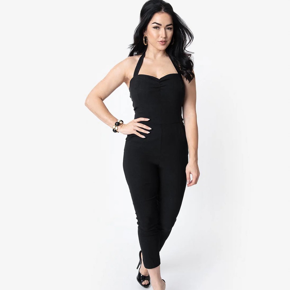 Unique vintage 1950’s Marcel halter jumpsuit medium
